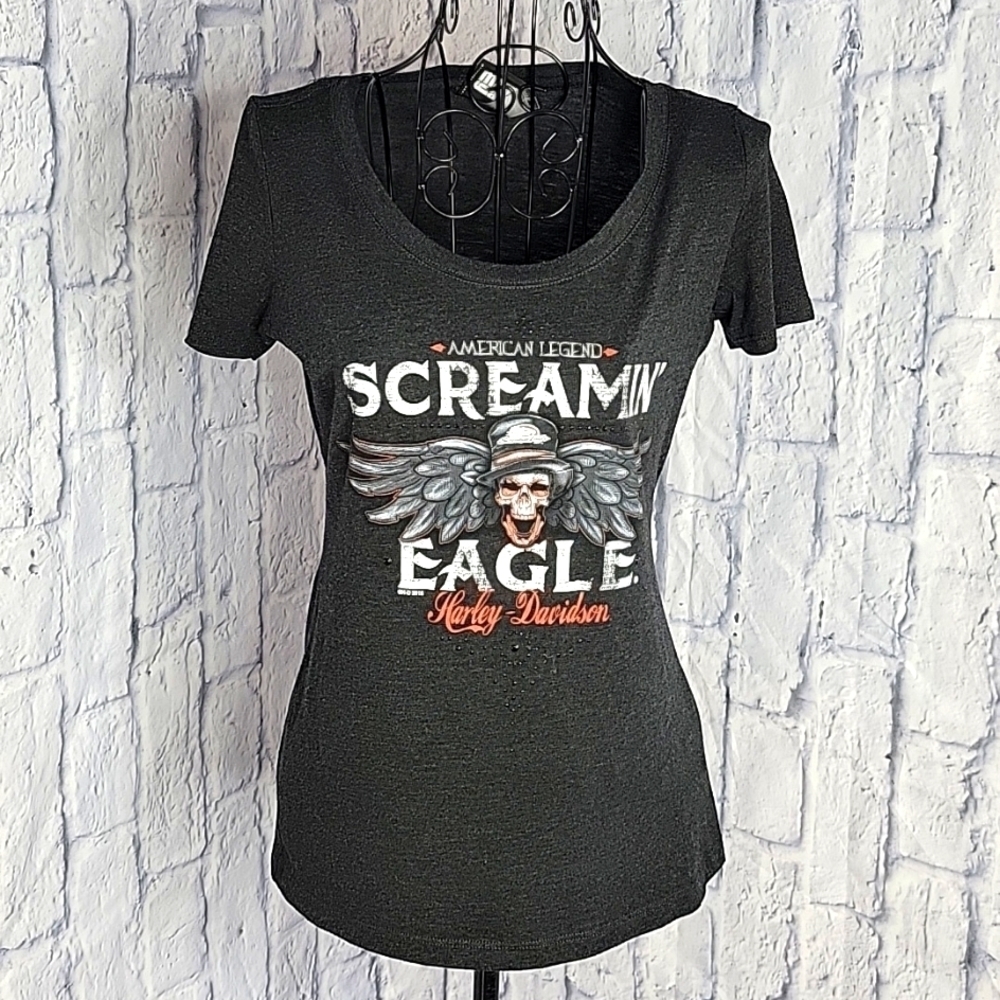 HARLEY DAVIDSON Screamin Eagle Beaded Shirt Small‎